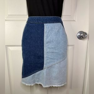 Zara 2 toned jean skirt size XS (24)